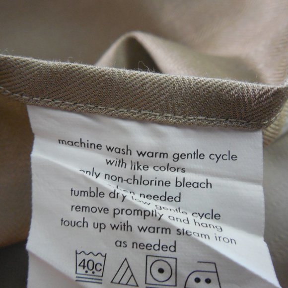 JOSEPH ABBOUD Men's No Iron Button Down Shirt 17 1/2  32/33 Tan Shadow Stripe - Picture 8 of 9